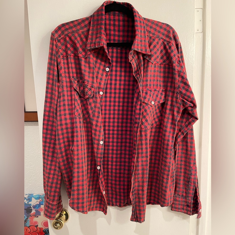 Urban Renewal Recycled Plaid Flannel Shirt